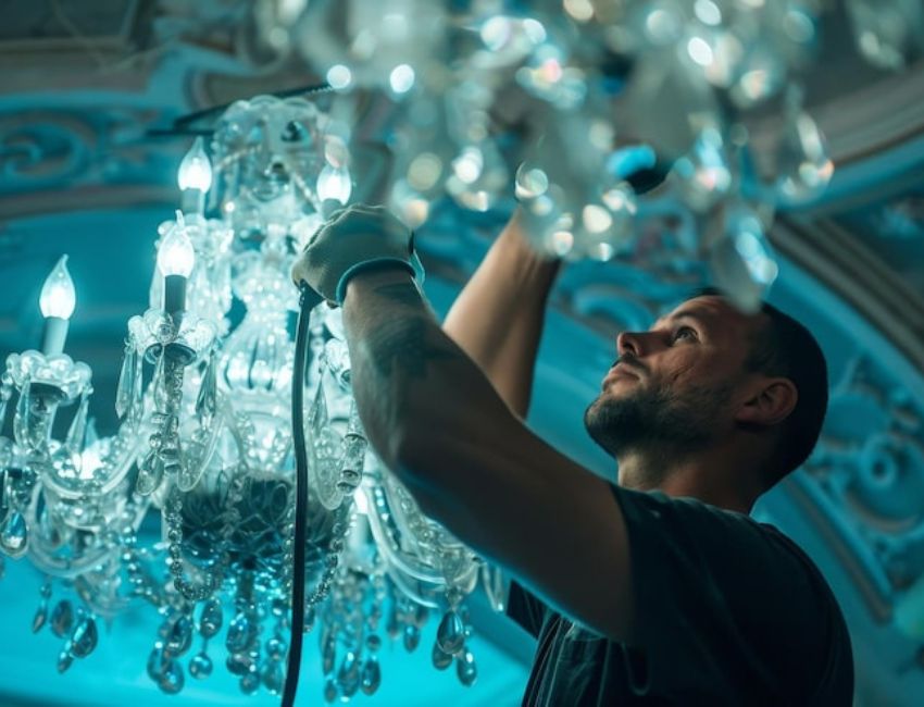 chandelier cleaning service - Grand Power Cleaners